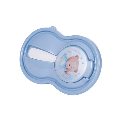 Pote Papinha De 320ML + Colher Ursinho Menino